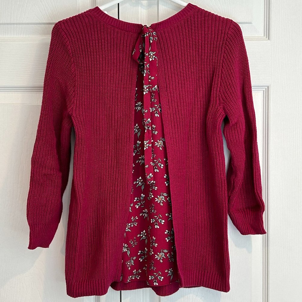 Loft Floral Back Sweater